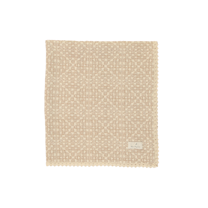 Bebe Organic Crochet Blanket – Taupe Baby Blanket