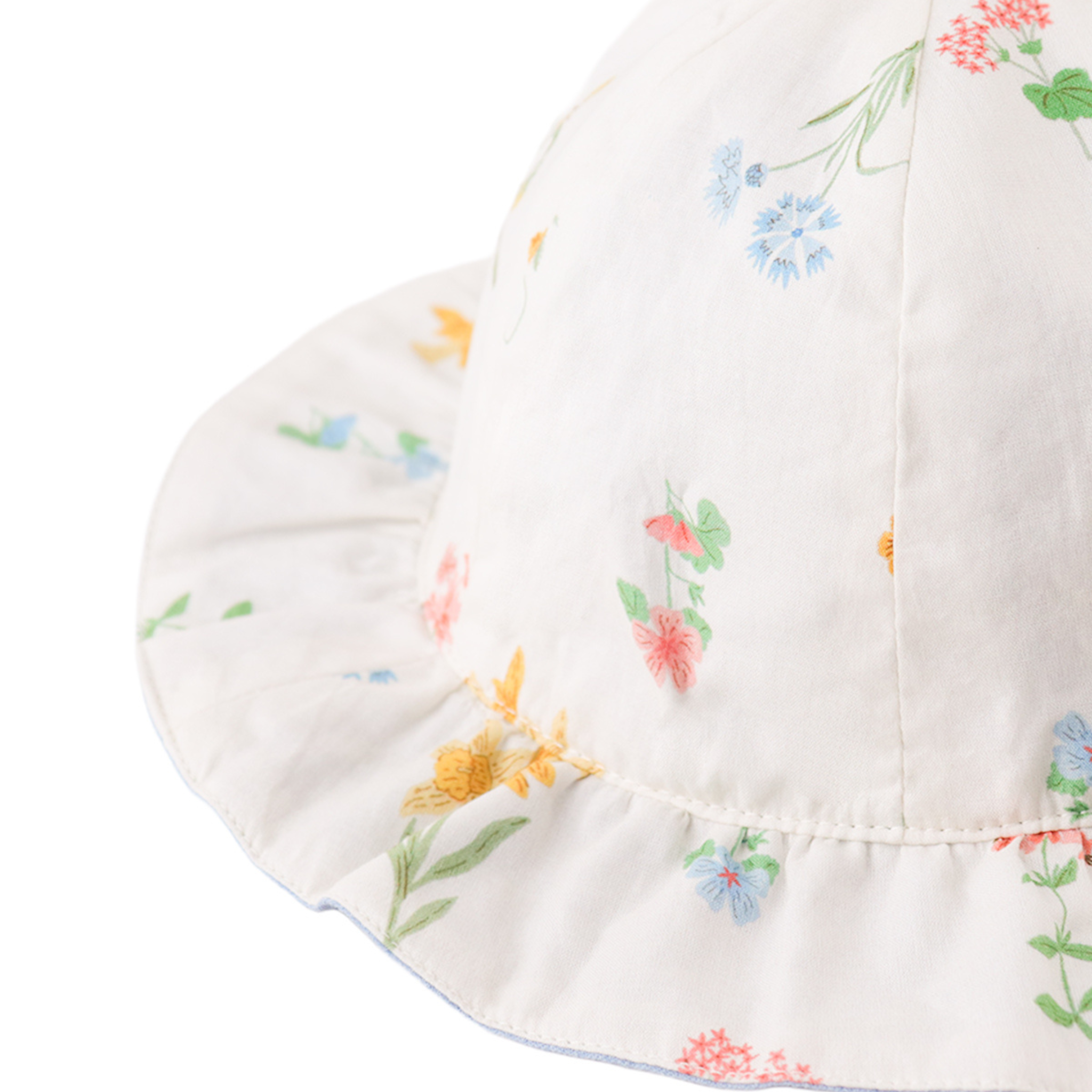 Gingersnaps Vale Reversible Bucket Hat with Ruffled Brim
