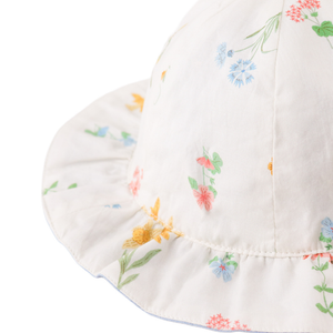 Gingersnaps Vale Reversible Bucket Hat with Ruffled Brim