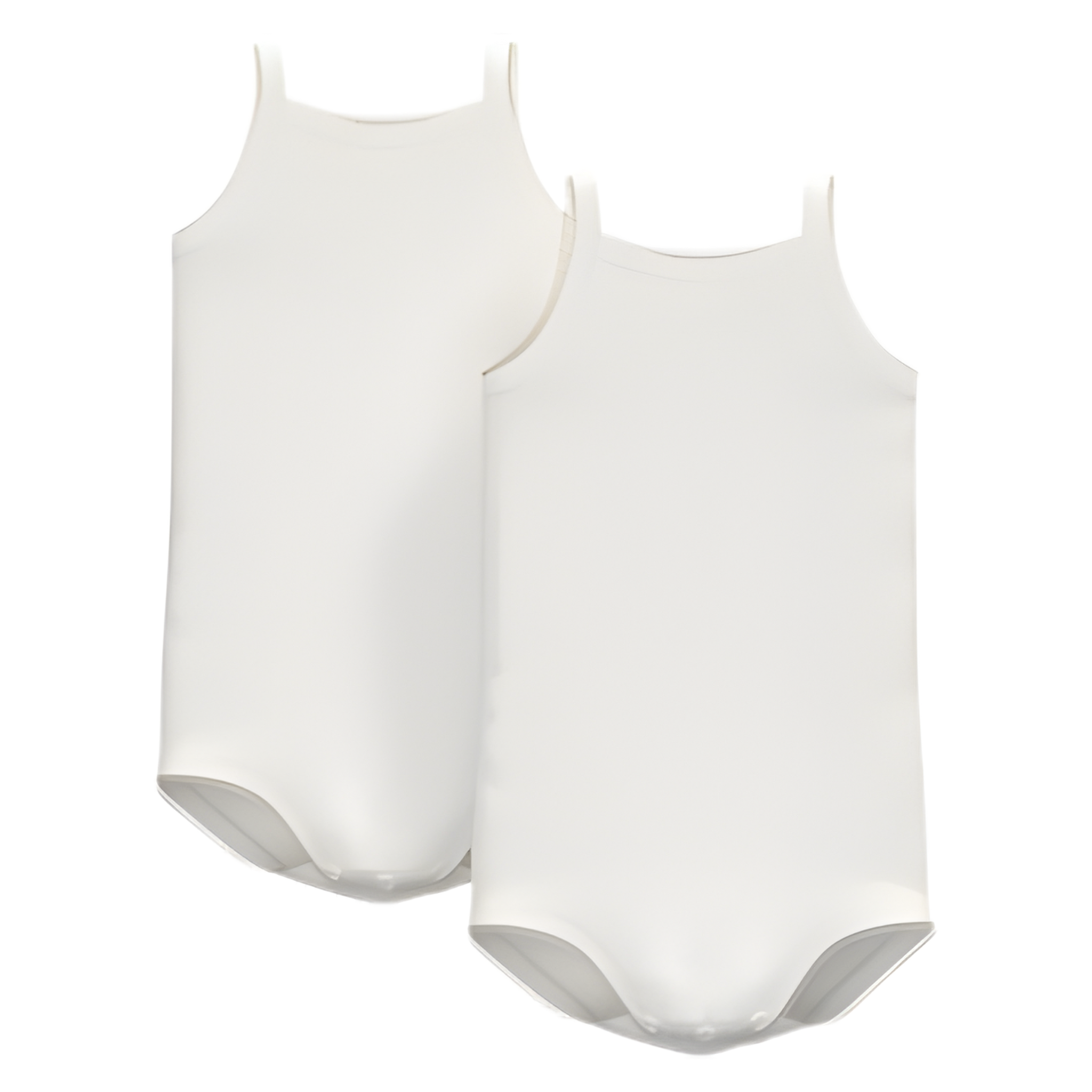 Petit Bateau - Baby Girl 2 Pack Thin Straps Bodysuits