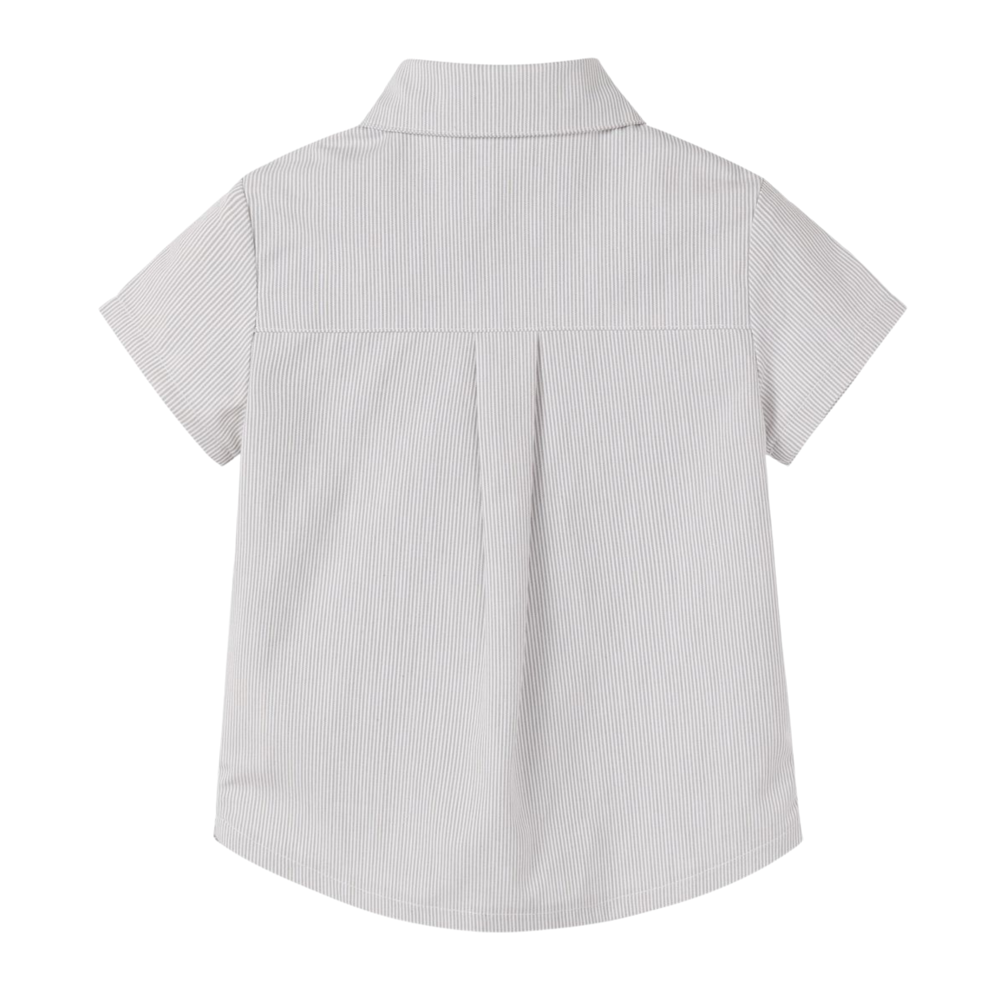 Nou Nelle Striped Boy Shirt – Sage Cotton Shirt