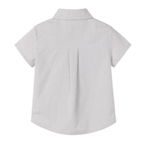 Nou Nelle Striped Boy Shirt – Sage Cotton Shirt