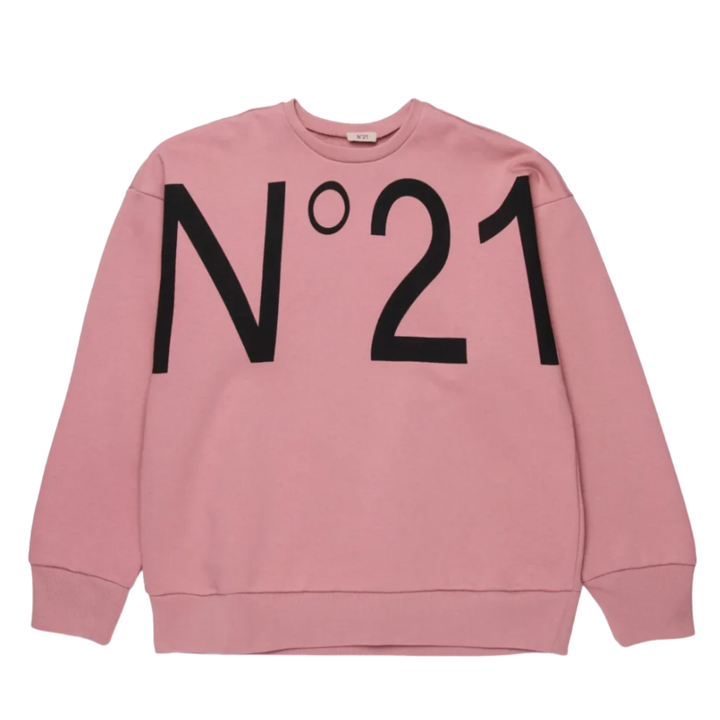N21 Drop Shoulder Sweatshirt – Soft Cotton Blend, Oversized Logo, Perfect for Everyday Streetwear