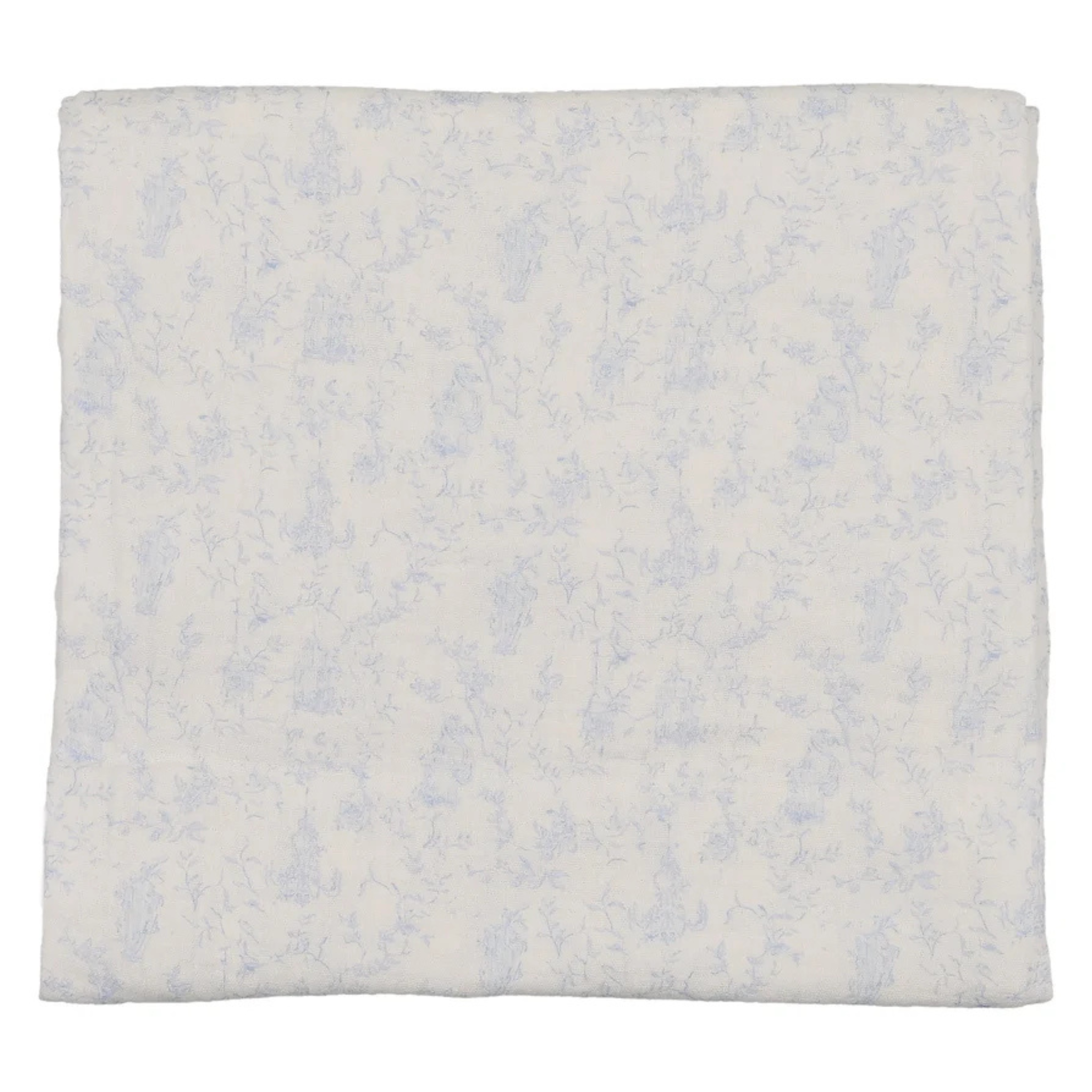 Bee & Dee Muted Dusty Blue Birdcage Toile Swaddle Vintage Parisian Inspired Boutique Newborn Boys Nursery Accessory