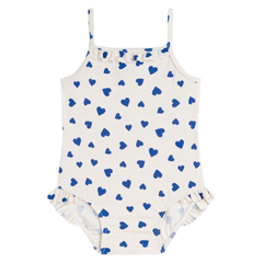 Petit Bateau - Baby Girl Heart Print Swimsuit