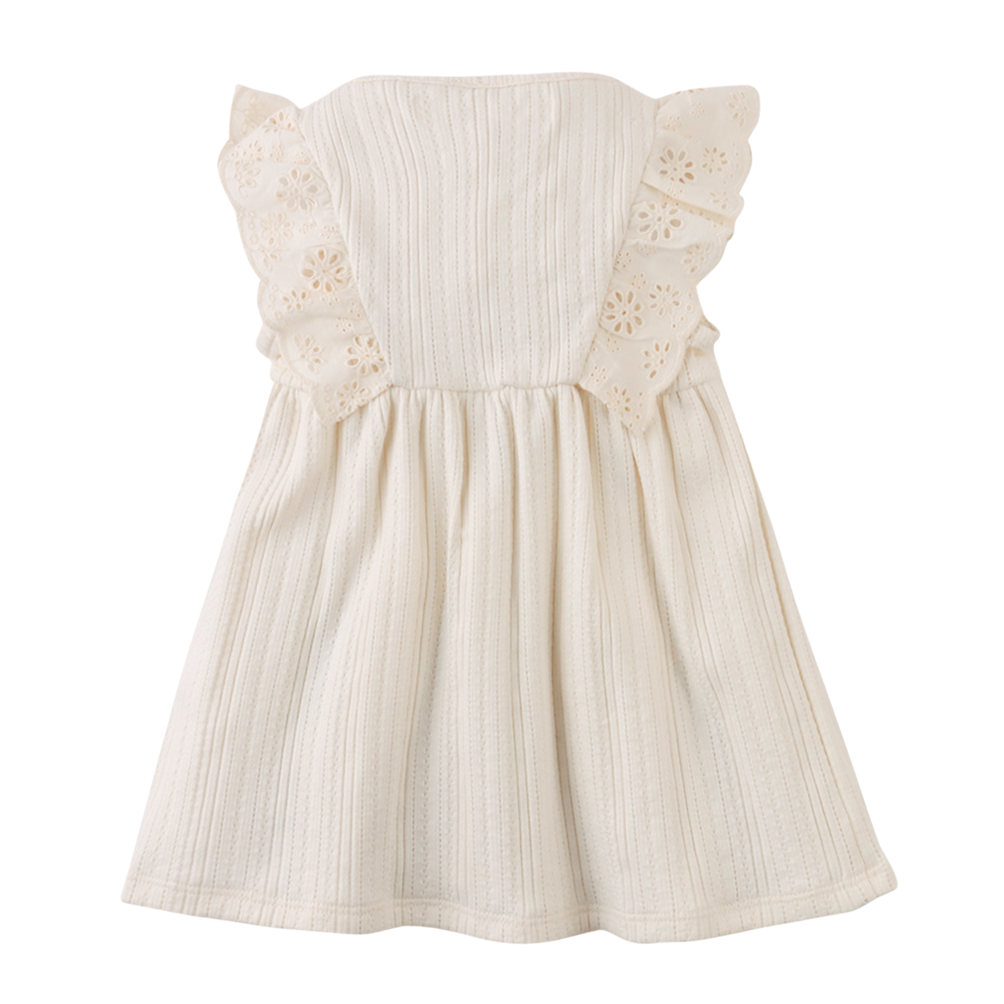 Gingersnaps Baby Elowyn Ruffle Sleeved Dress with Embroidery