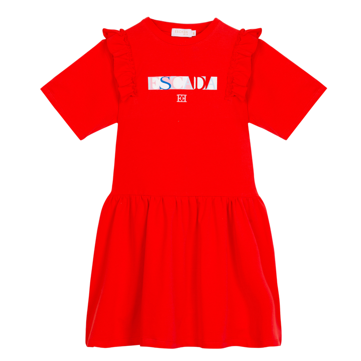 Escada Girls Short Sleeve Dress – Soft Cotton Everyday Style