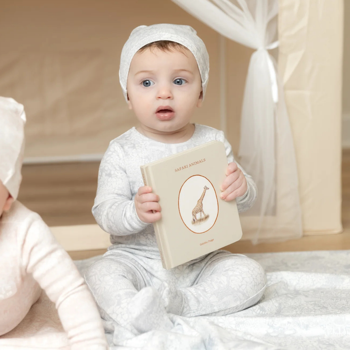 Bee and Dee - Botanical Footie/Beanie - Crisp Blue