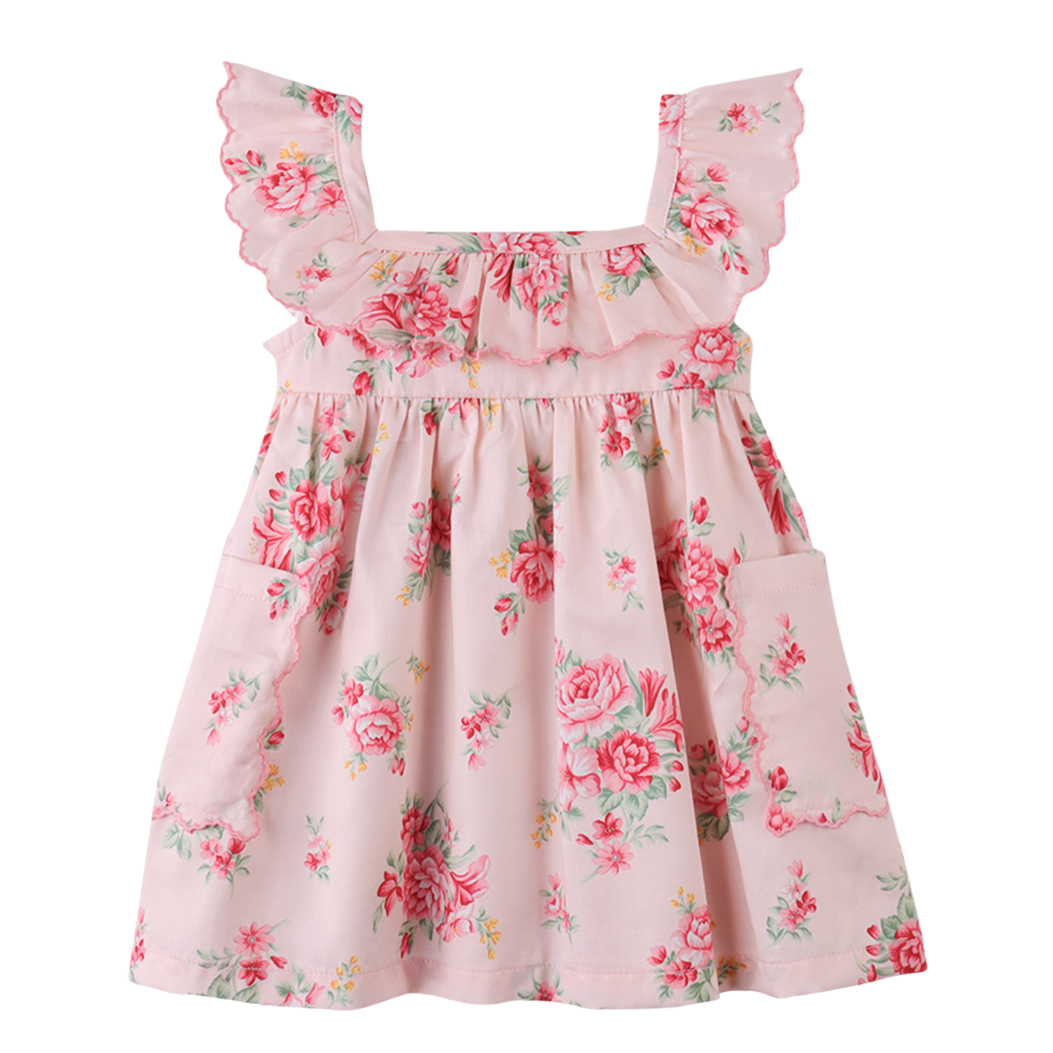 Gingersnaps Baby Sydney Dress with Embroidered Scallop Details