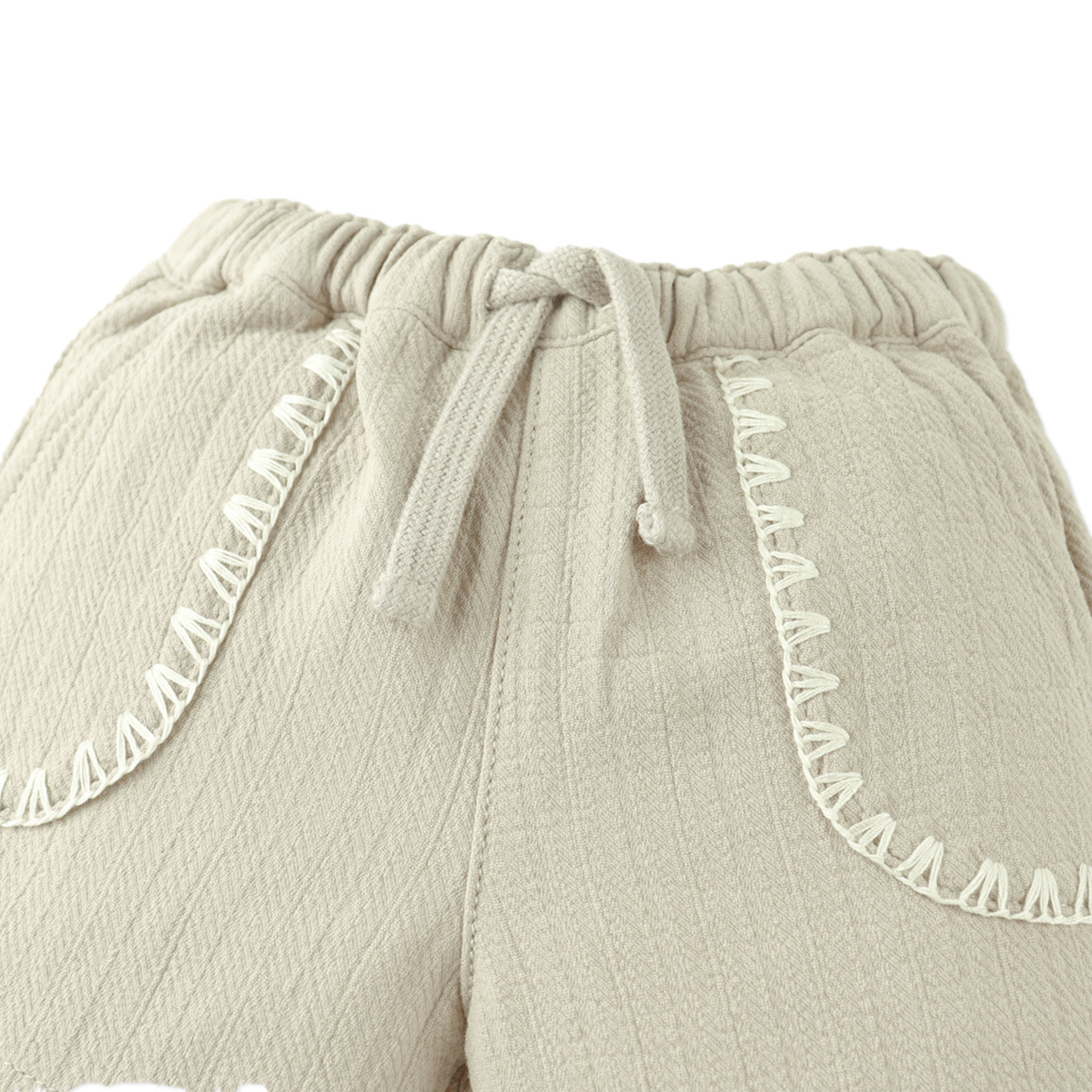 Gingersnaps Baby Marlow Drawstring Shorts with Contrast Stitching