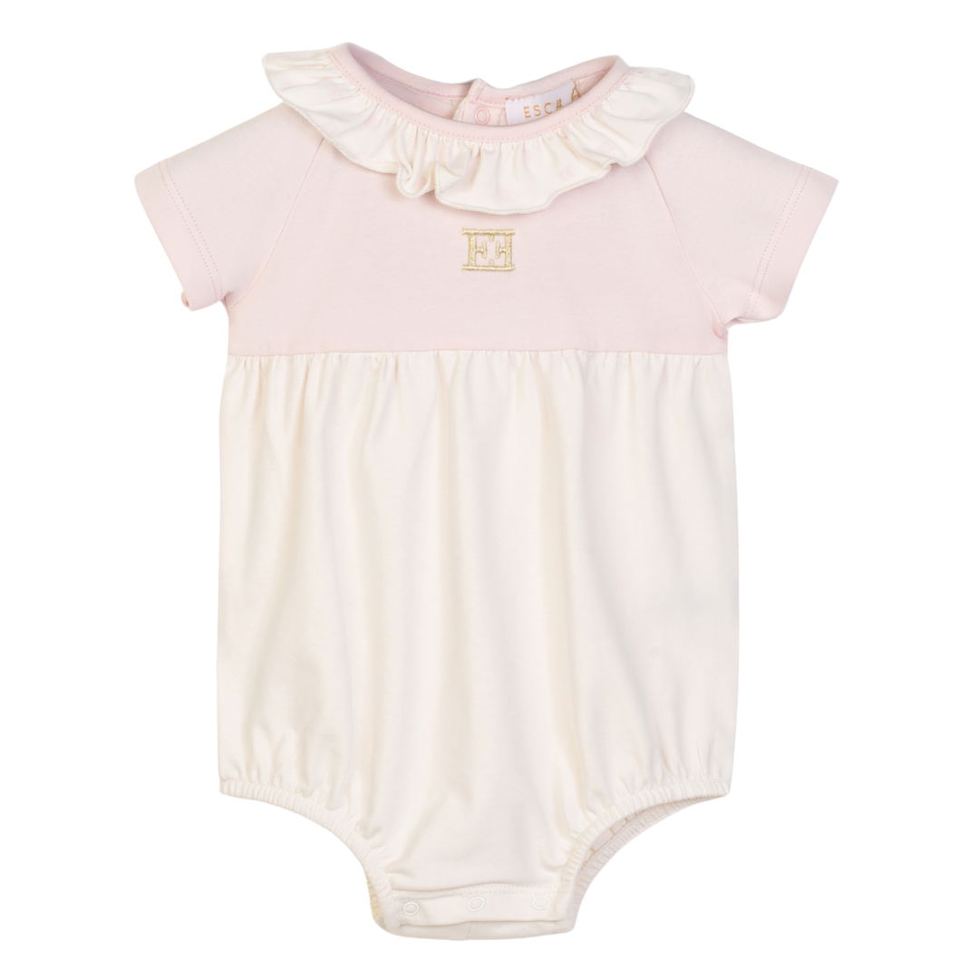 Escada Infant Girl Short Sleeve Onesie – Luxury Cotton Bodysuit