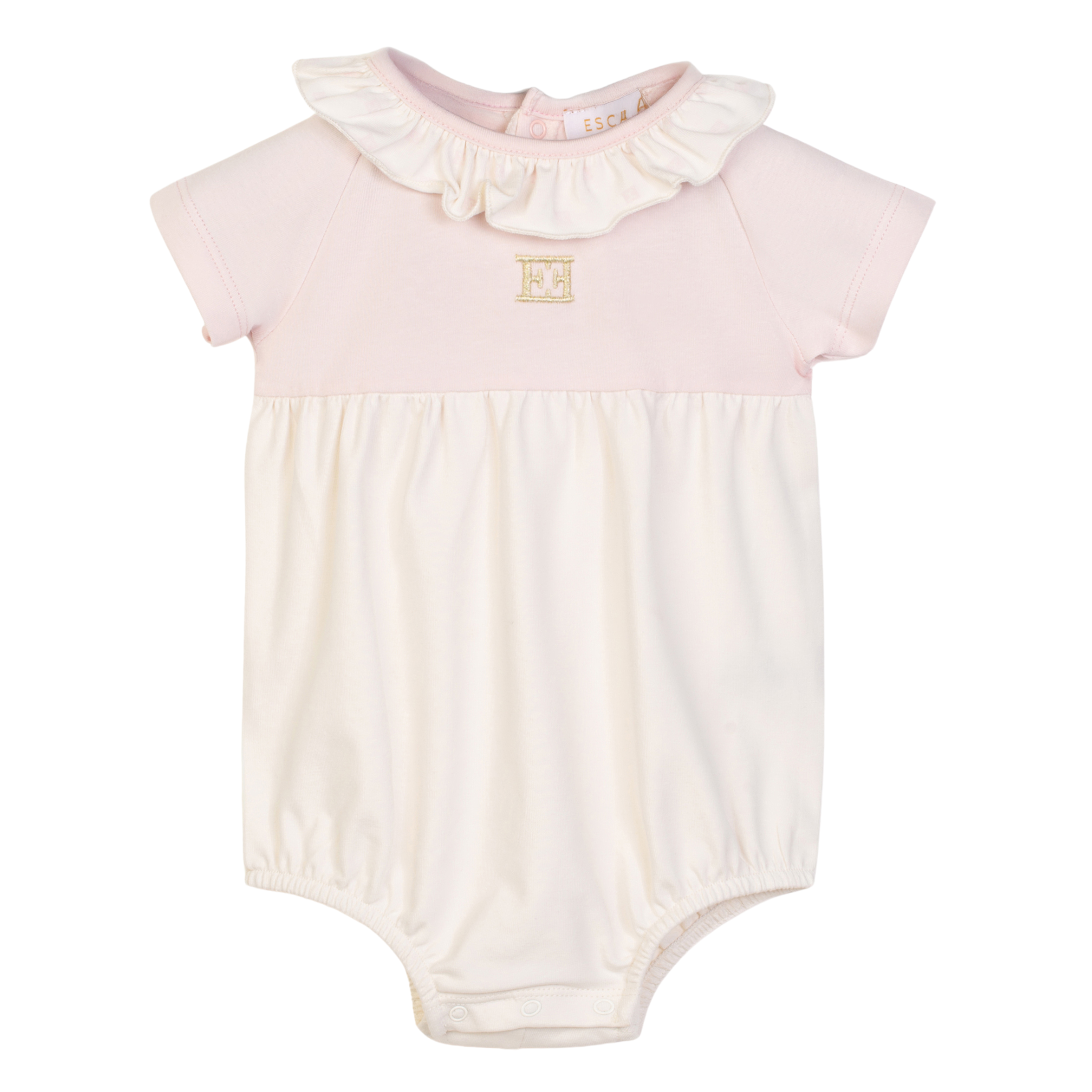 Escada Infant Girl Short Sleeve Onesie – Luxury Cotton Bodysuit