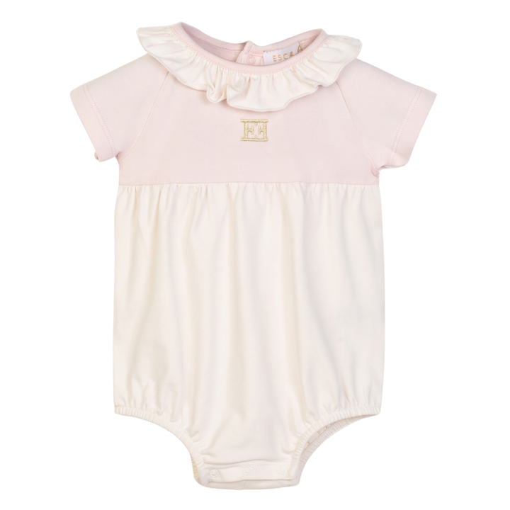 Escada Infant Girl Short Sleeve Onesie – Luxury Cotton Bodysuit