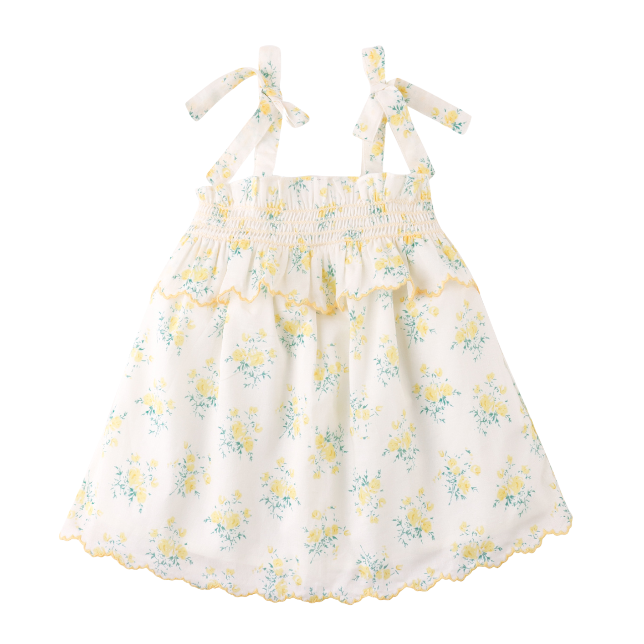 Gingersnaps Baby Katie Embroidered Tiered Dress – Tie Straps