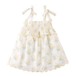 Gingersnaps Baby Katie Embroidered Tiered Dress – Tie Straps