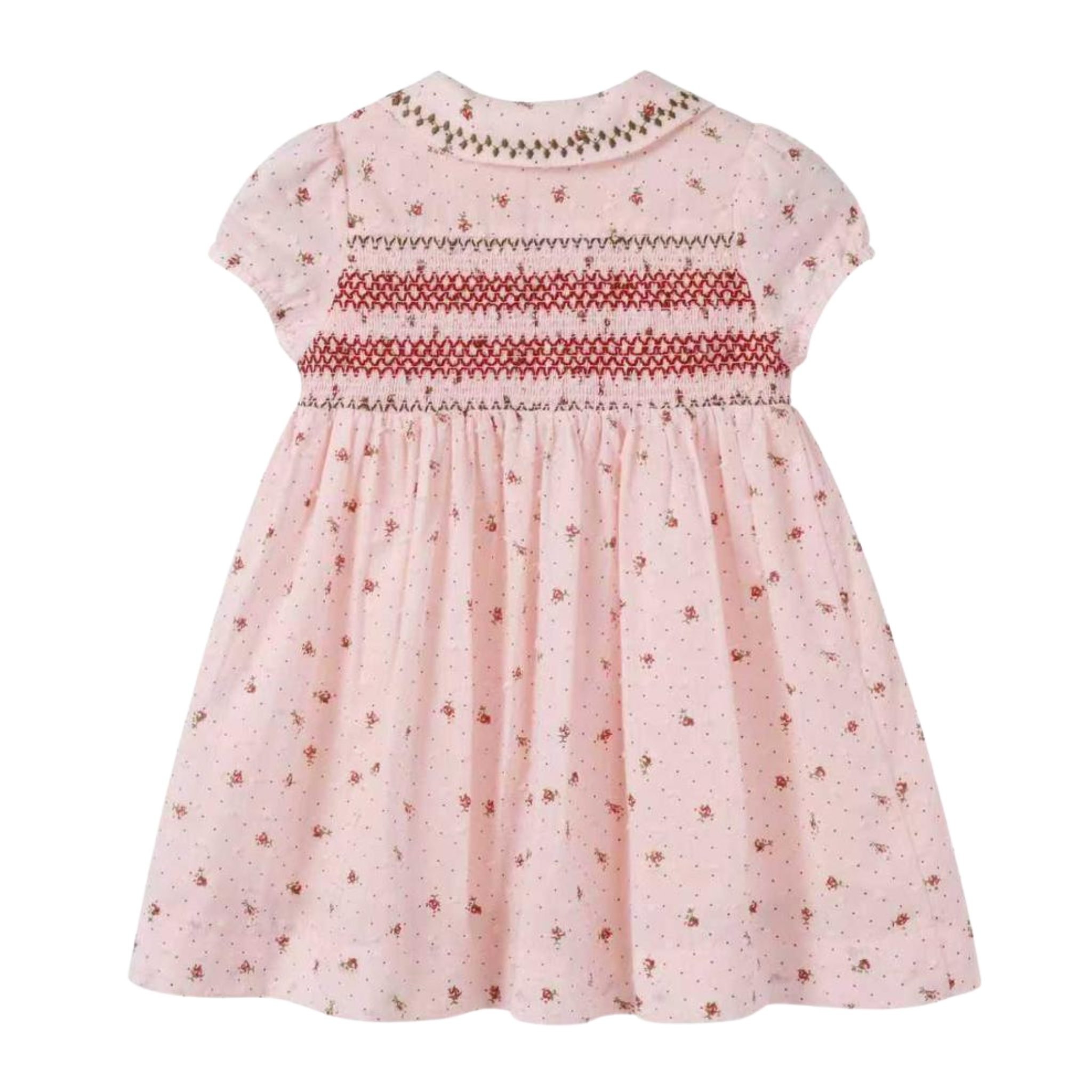 Nou Nelle Smocked Pink Dress – Girls’ Classic Day Dress