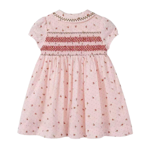 Nou Nelle Smocked Pink Dress – Girls’ Classic Day Dress