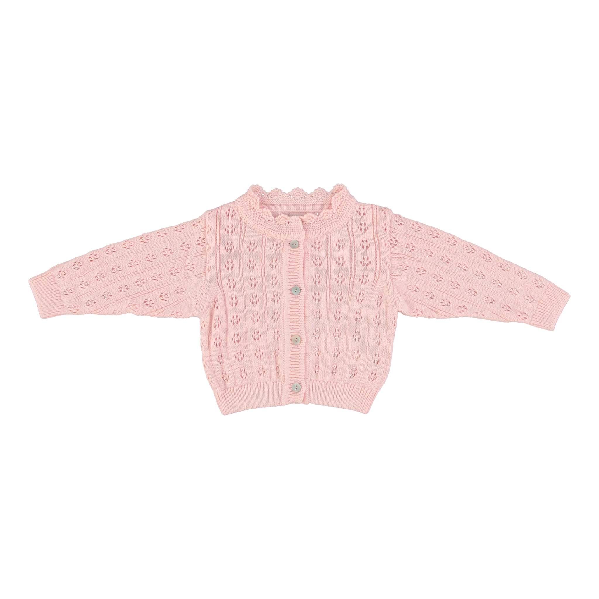 Bebe Organic Summer Blush Baby Cardigan +foeted pants +Bonnet