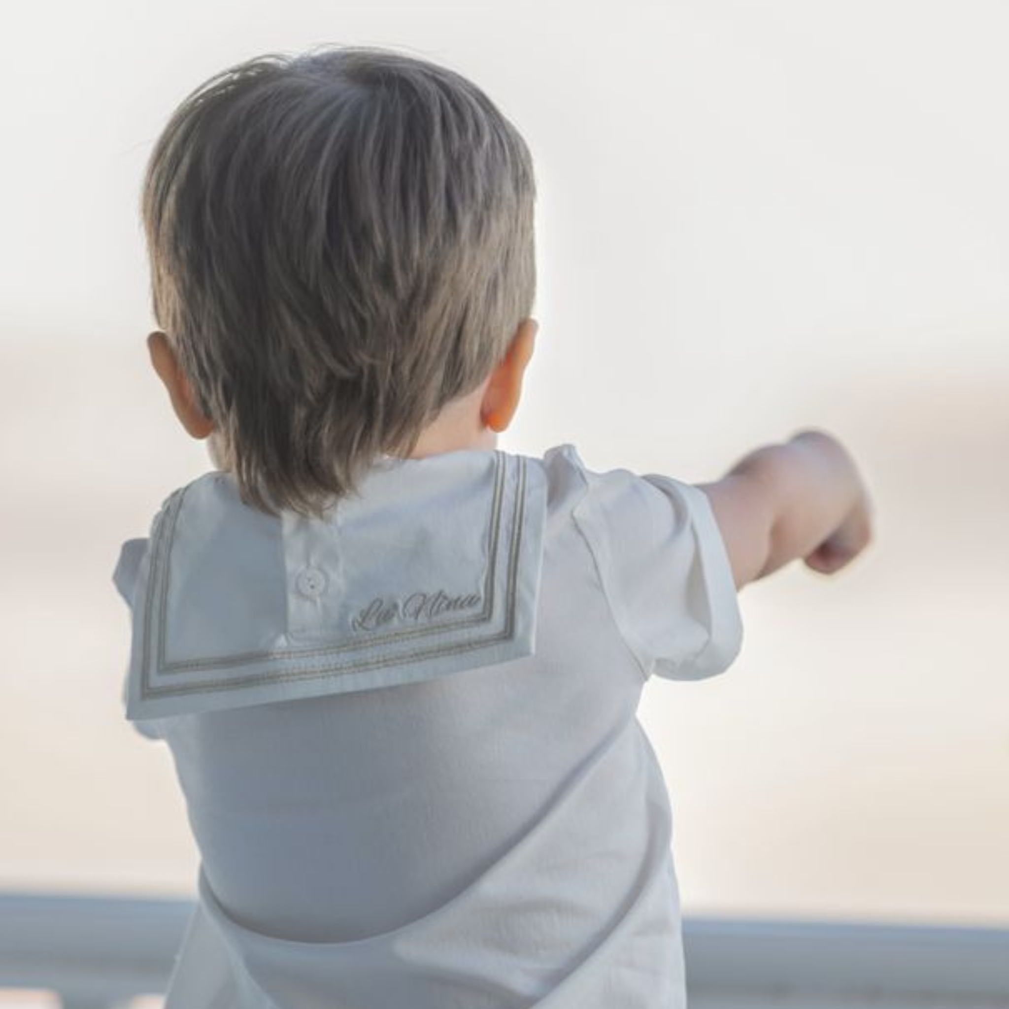Boys Sailor Collar Outfit Set – Cotton 2-Piece Toddler Outfit for Shabbos & Events
