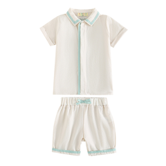 Bennet Boys Collar Shirt + Short Pants Set