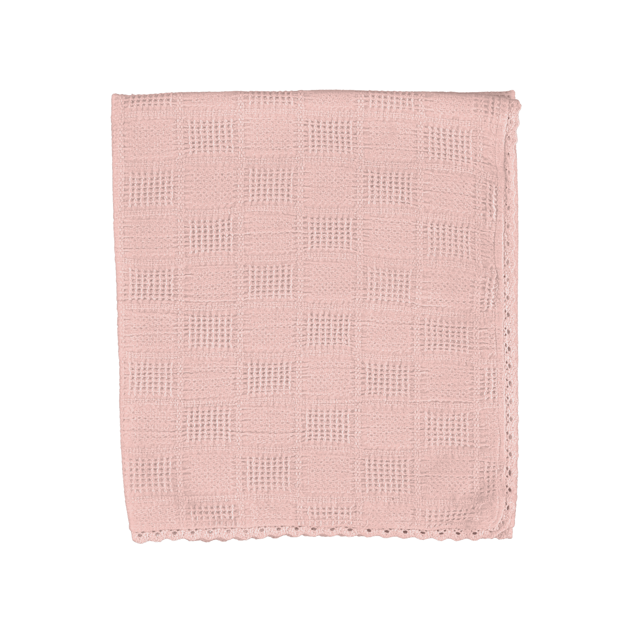 Bebe Organic Sky Blanket dusty rose squares soft baby blanket