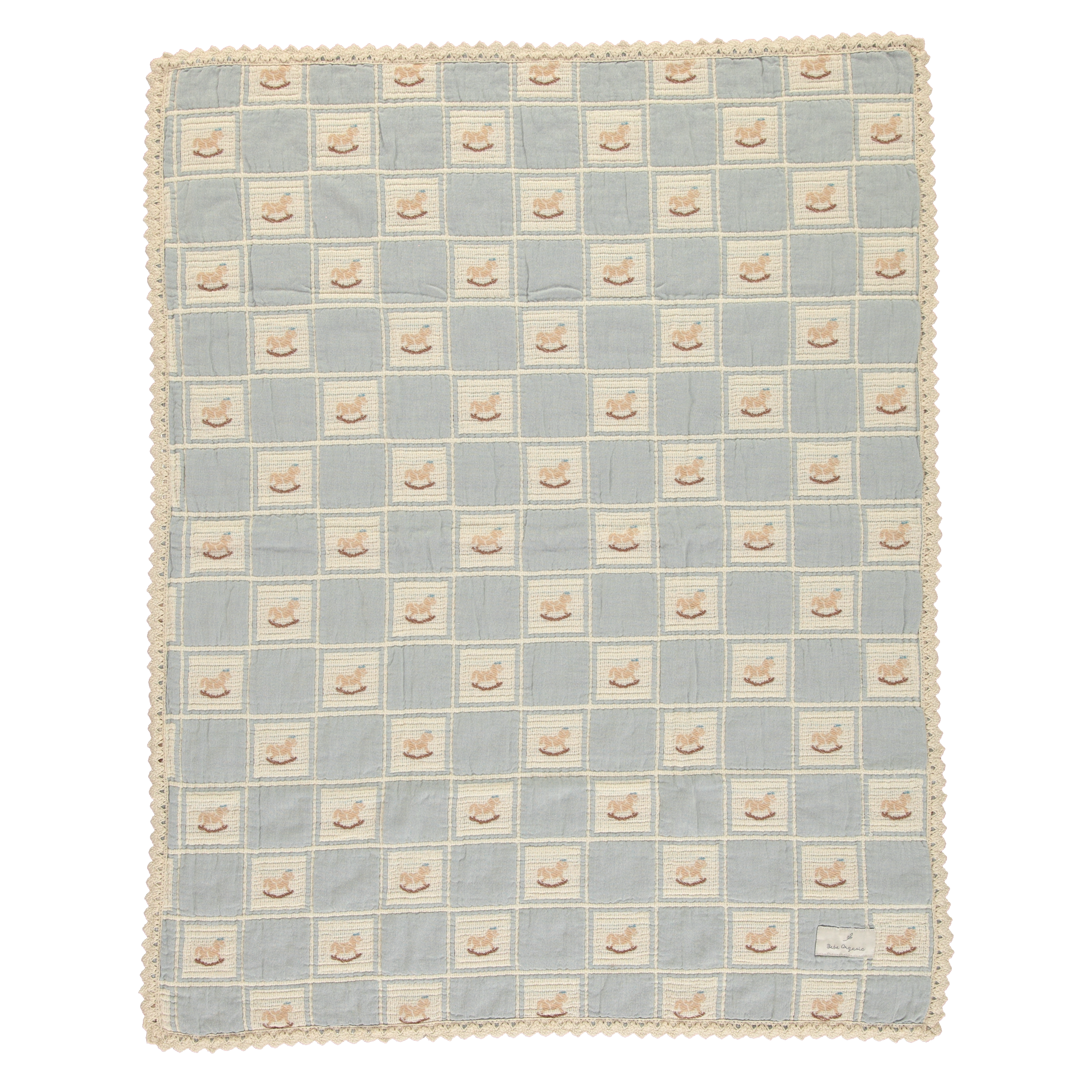 Bebe Organic Rocking Horse Blanket – Soft Knit Baby Comfort