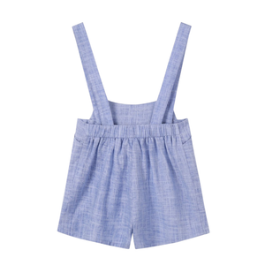 Nou Nelle Blue Linen Overalls – Kids’ Lightweight Everyday Wear