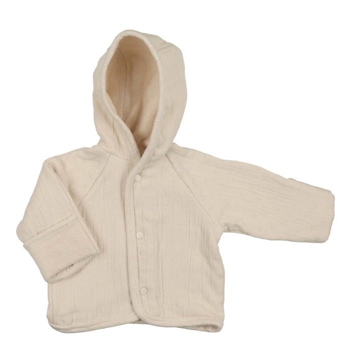 Bebe Organic Lumi Chenille Natural Jacket + Bonnet