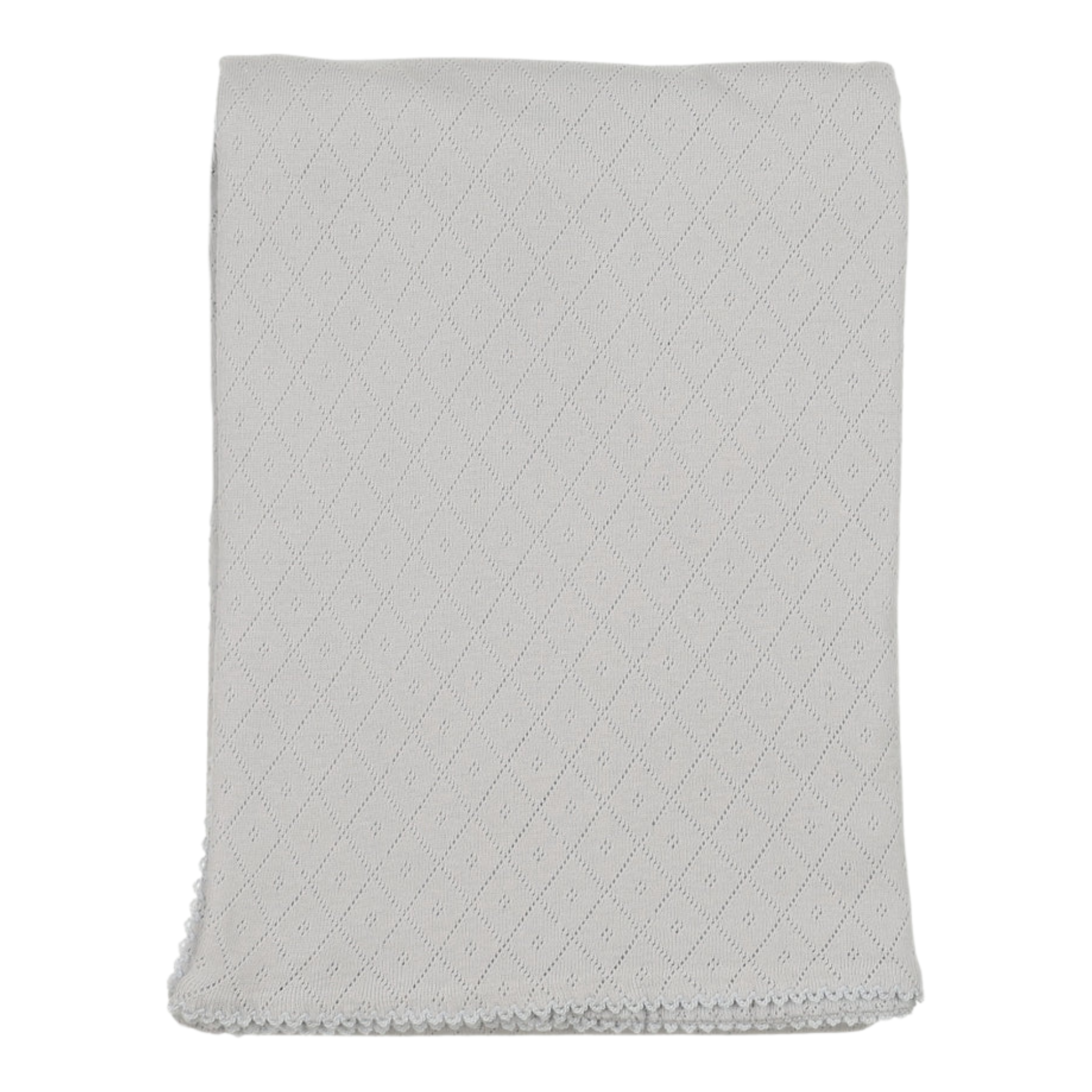 Bee and Dee Sky Blue Double Diamond Blanket Geometric Textured Newborn Toddler Luxury Nursery Accessory