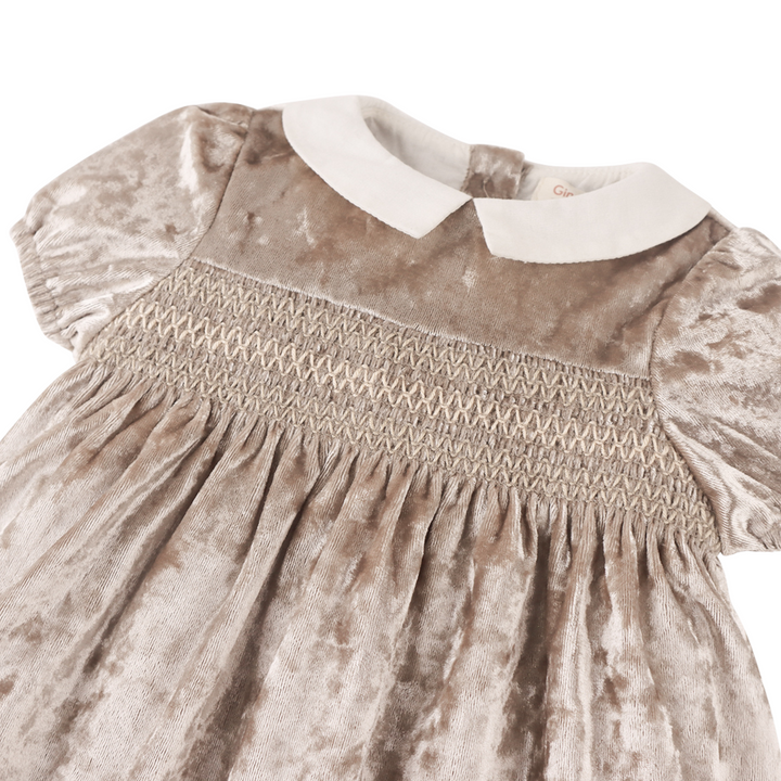 Ginger Snaps | Baby Girl Selina Short Sleeves Smocked Dress