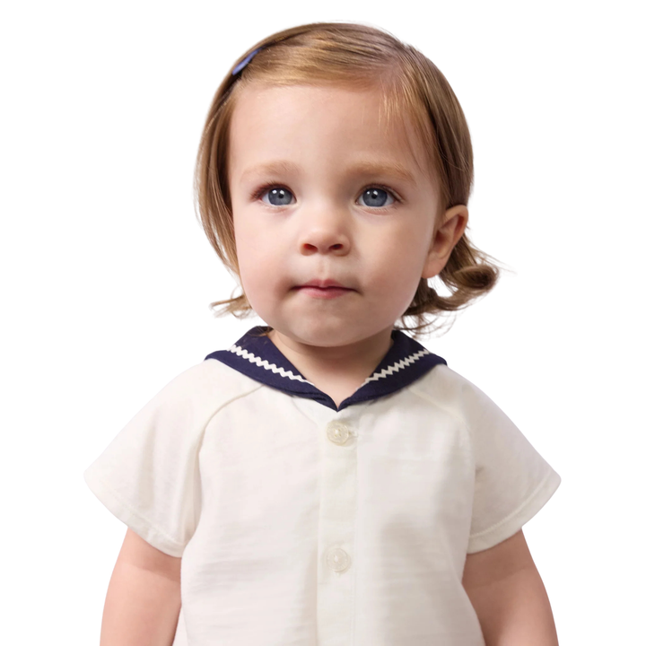 Petit Bateau - Baby Girl 2pc Set SS Sailor Tee and Shorts