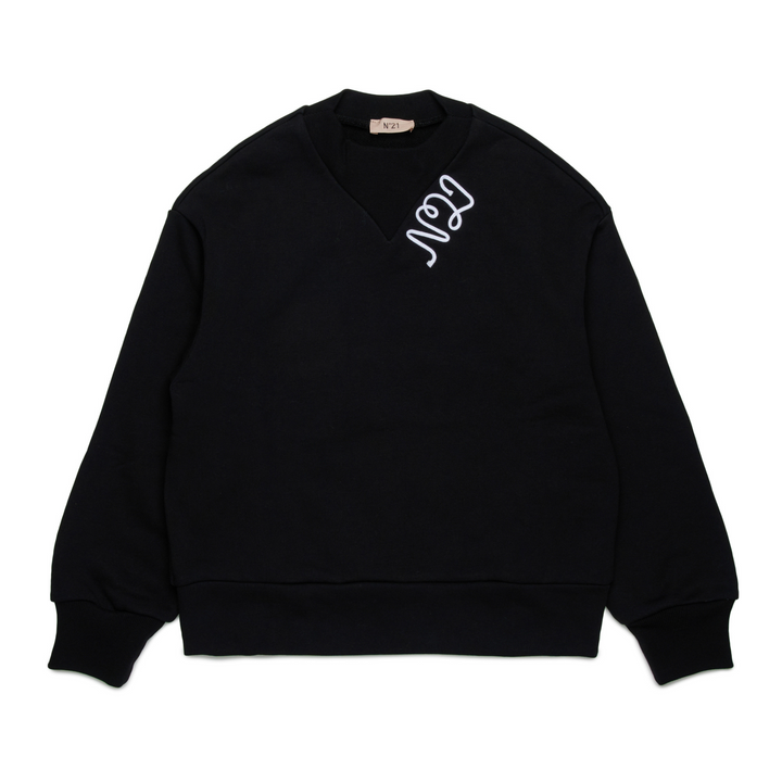 Nº21 Kids Logo-Patch Sweatshirt – Casual Designer Style