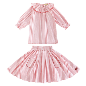 Rosie Cotton Printed Blouse + Skirt Set