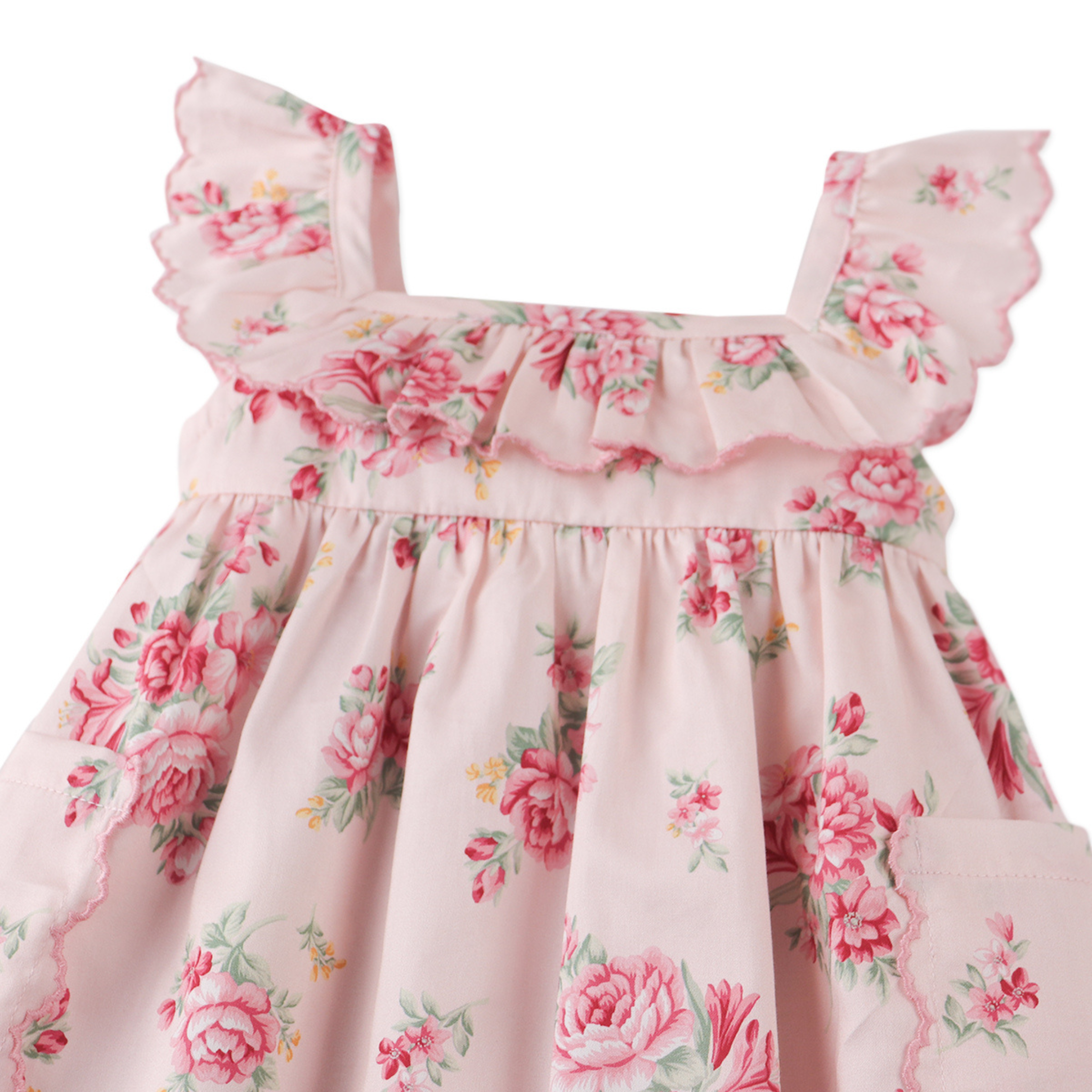 Gingersnaps Baby Sydney Dress with Embroidered Scallop Details