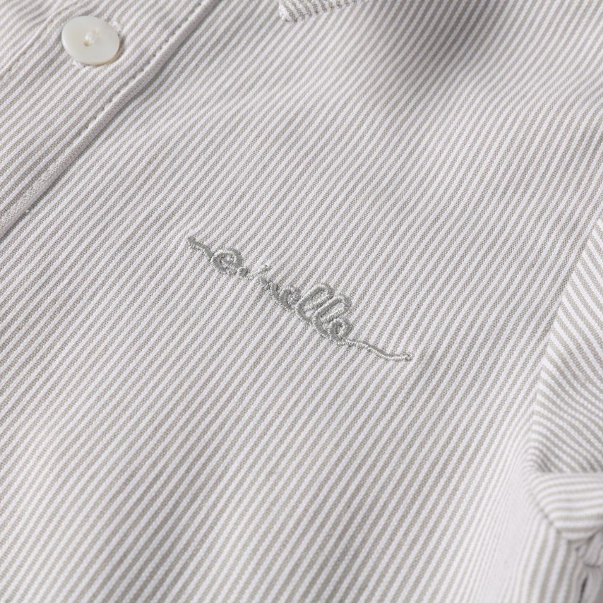 Nou Nelle Striped Boy Shirt – Sage Cotton Shirt