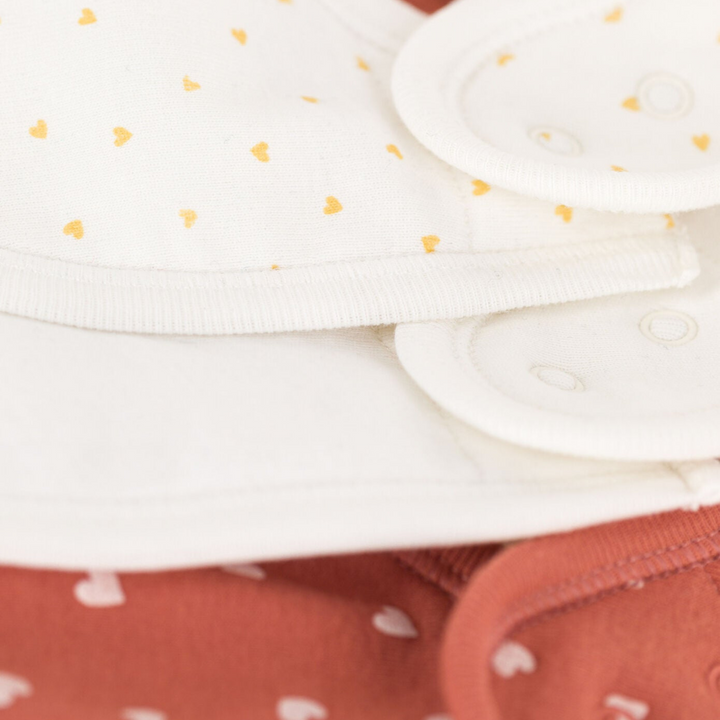 Petit Bateau | Pink Multi 3 Pc Baby Bib Set