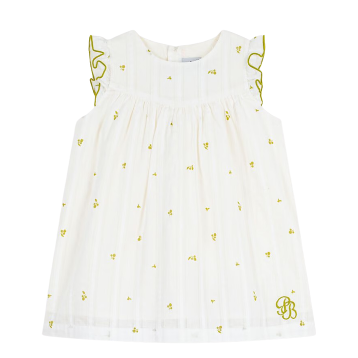 Petit Bateau Baby Girl Sleeveless Small Flower Print Dress