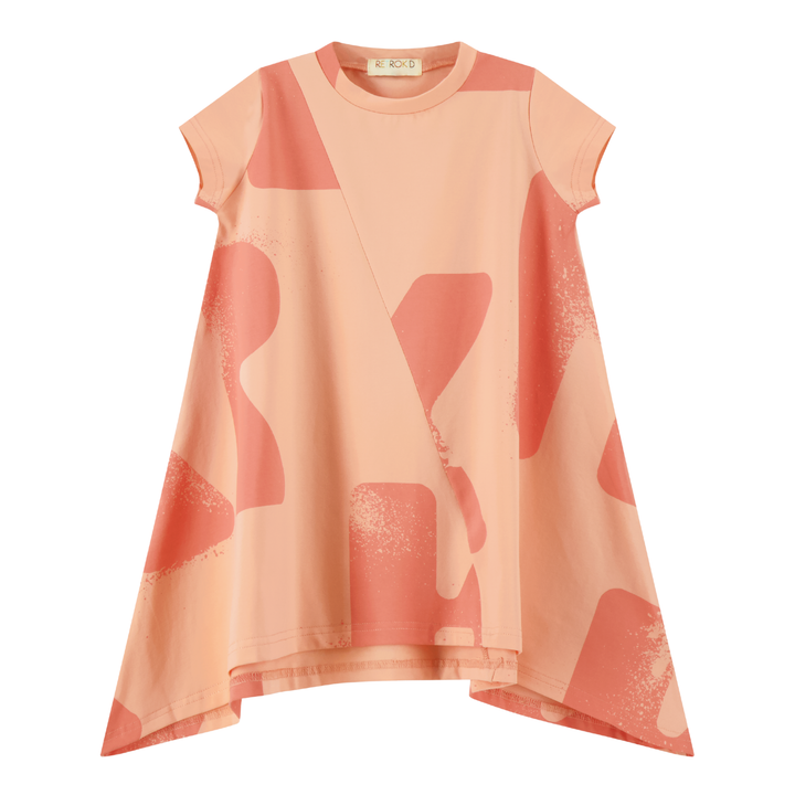 Tess Logo All Over Hi-Low Short Sleeve Dress