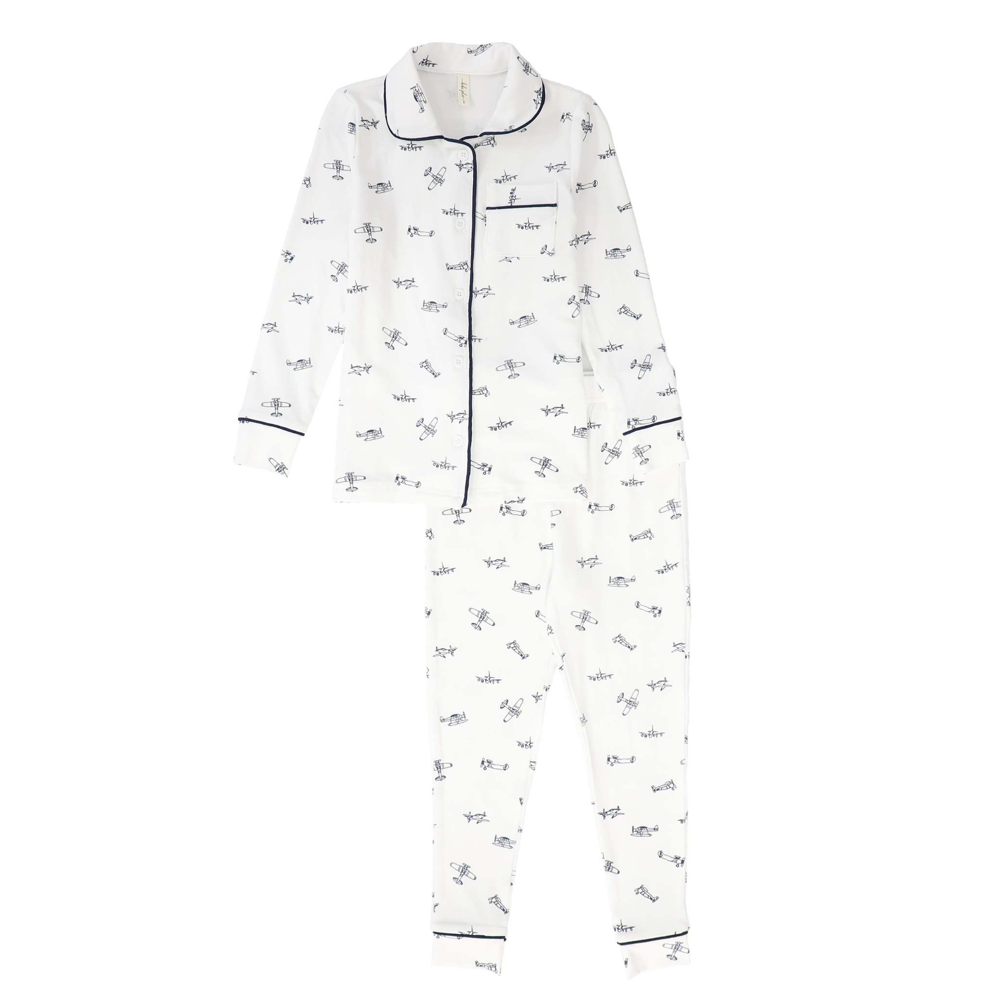 Piped Printed Pajama – Kids’ Soft Cotton Sleepwear Set