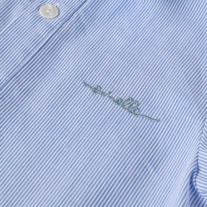 Nou Nelle Striped Boy Shirt – Light Blue Cotton Shirt