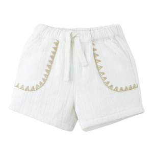 Gingersnaps Baby Marlow Drawstring Shorts with Contrast Stitching