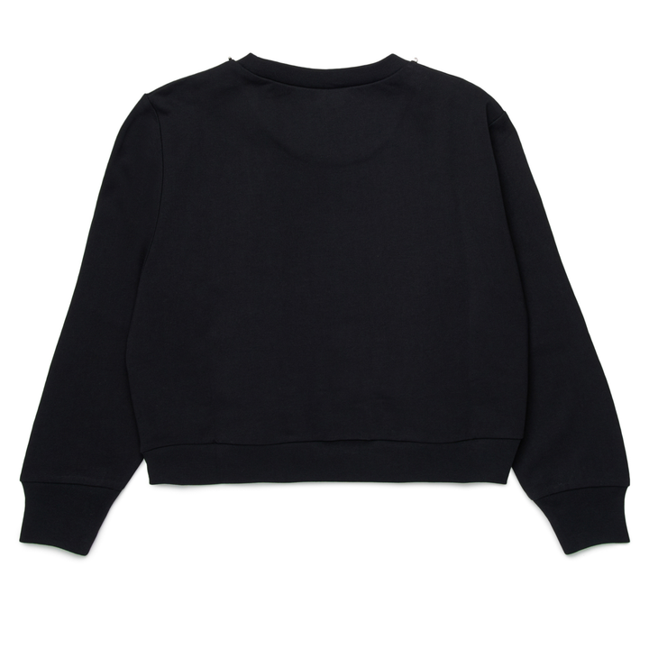 N21 Black Jeweled Trim Sweatshirt – Teens Designer Logo Pullover