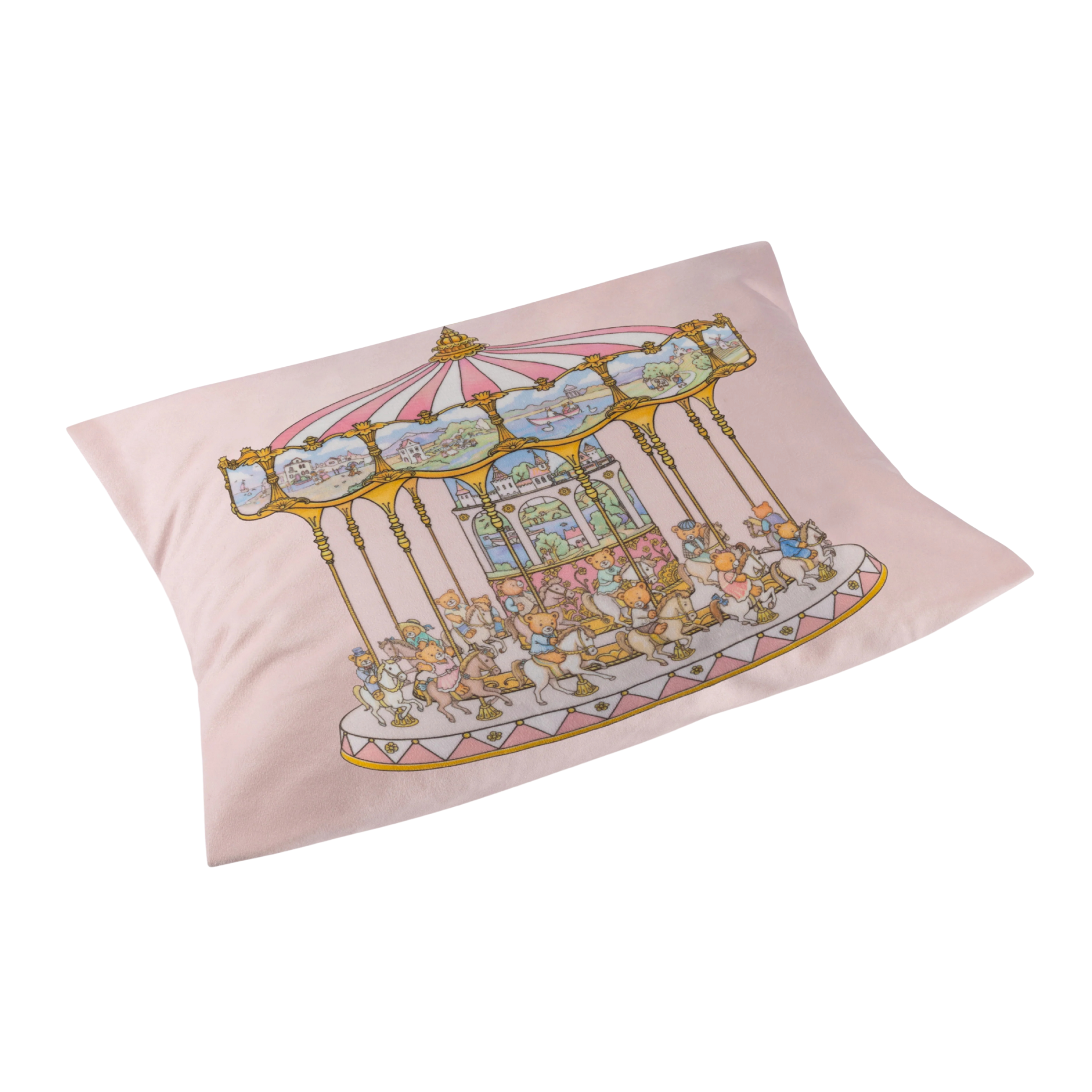 Teddy's Merry Go Cushion Sugary Pink