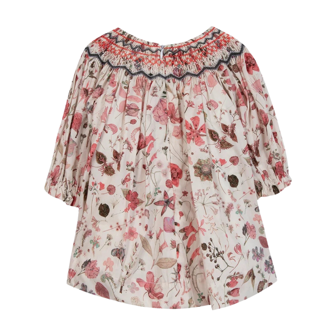 Tartine et Chocolat Liberty Print Smocked Dress | French Designer Cotton Dress for Girls