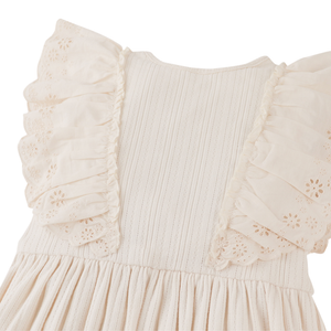Gingersnaps Liberty Multiribbed Dress with Eyelet Ruffle Sleeve
