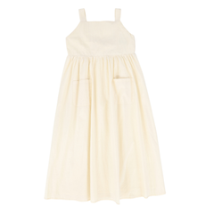 Girls’ Pocket Maxi Jumper – Oatmeal Casual Knit Dress