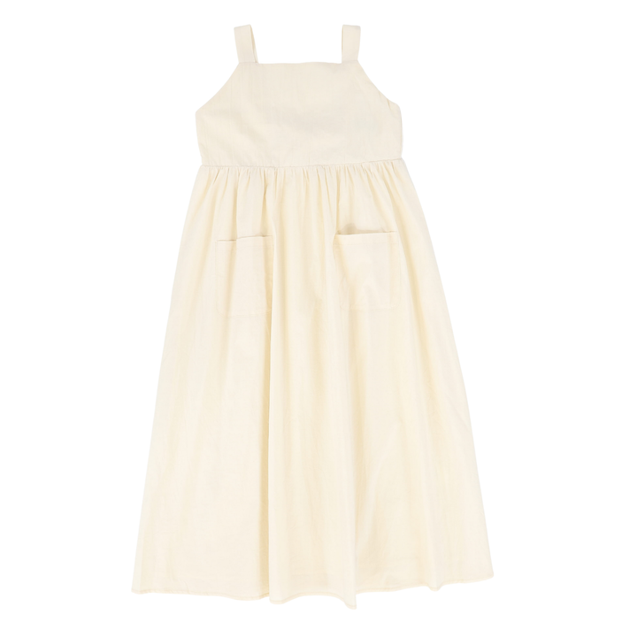 Girls’ Pocket Maxi Jumper – Oatmeal Casual Knit Dress