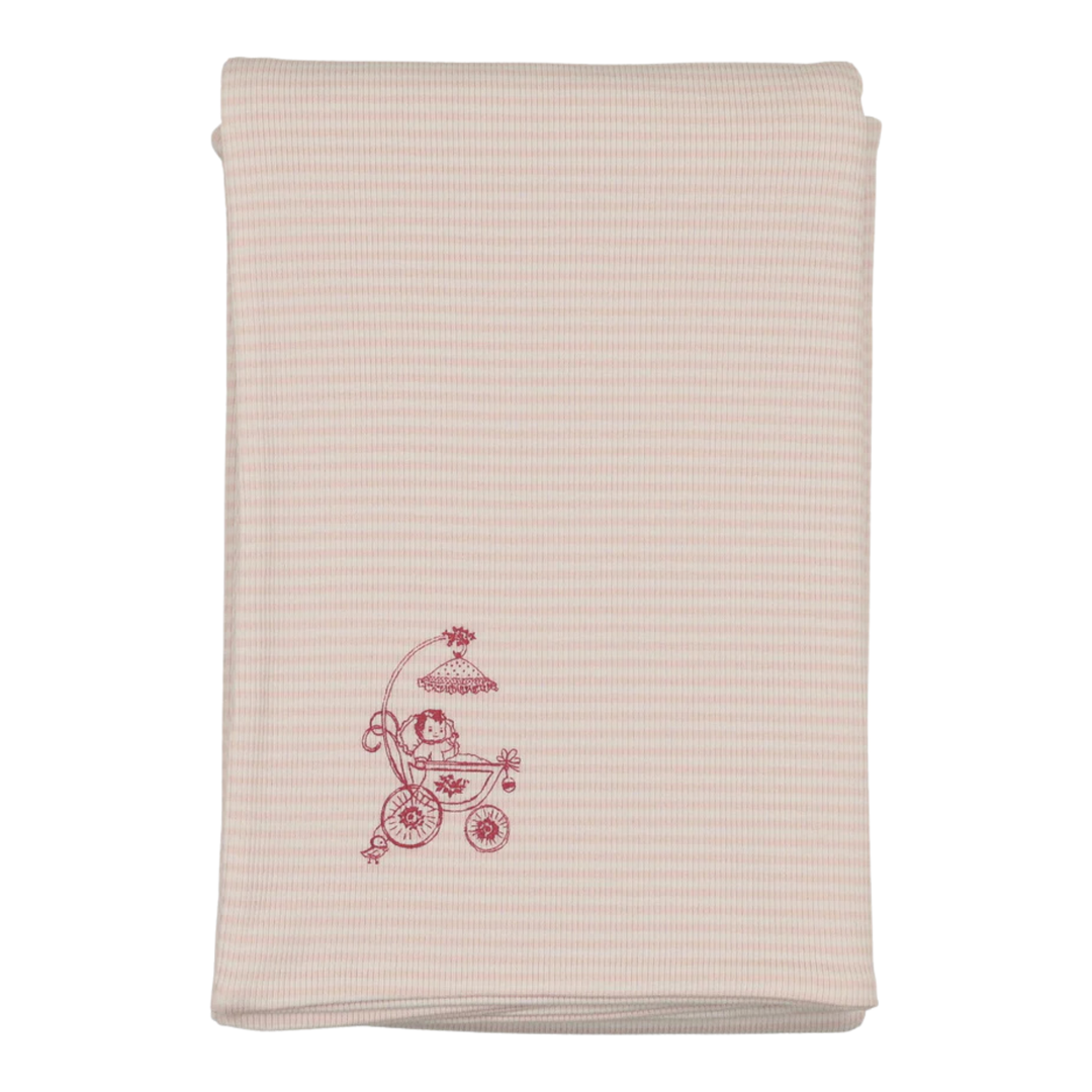 Bee & Dee Pinkalicious Carriage Sketch Blanket Bold Pink Vintage Illustrated Newborn Toddler Accessory