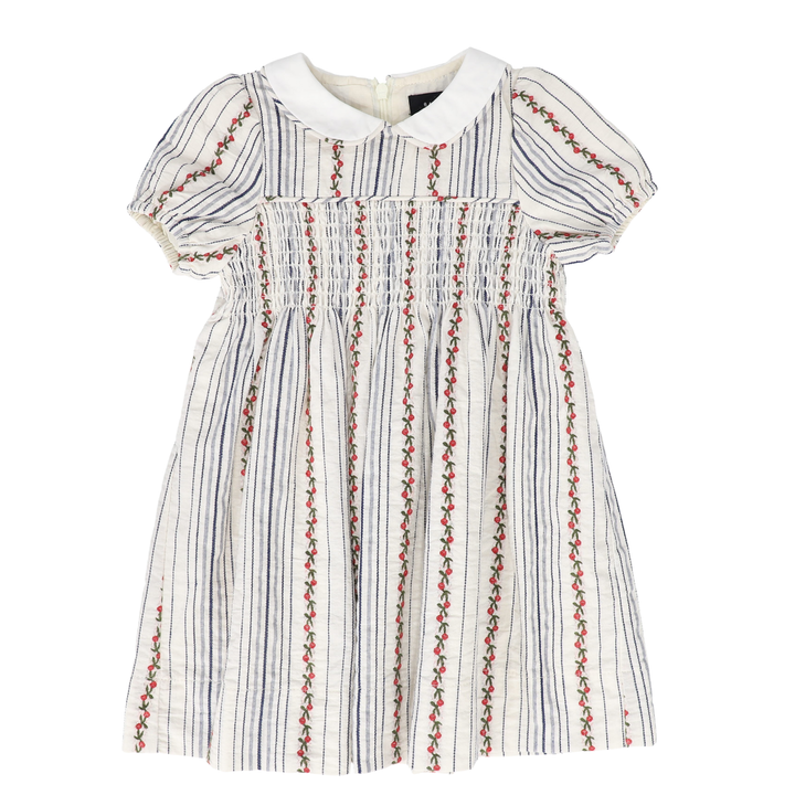 Girls Smocked Chest Floral Print Dress – Timeless Cotton Dress