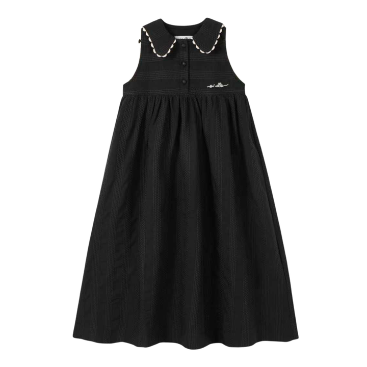 Nou Nelle Black Collar Robe – Classic Lounge Essential